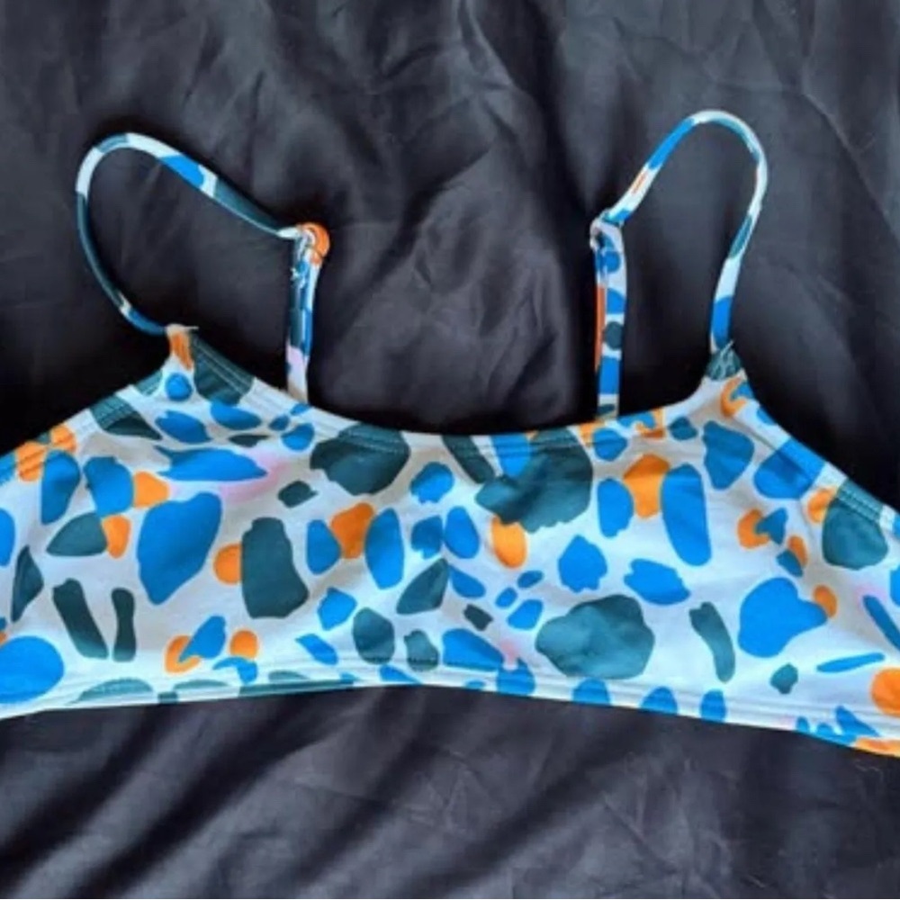 Colorful Print Swimsuit Top